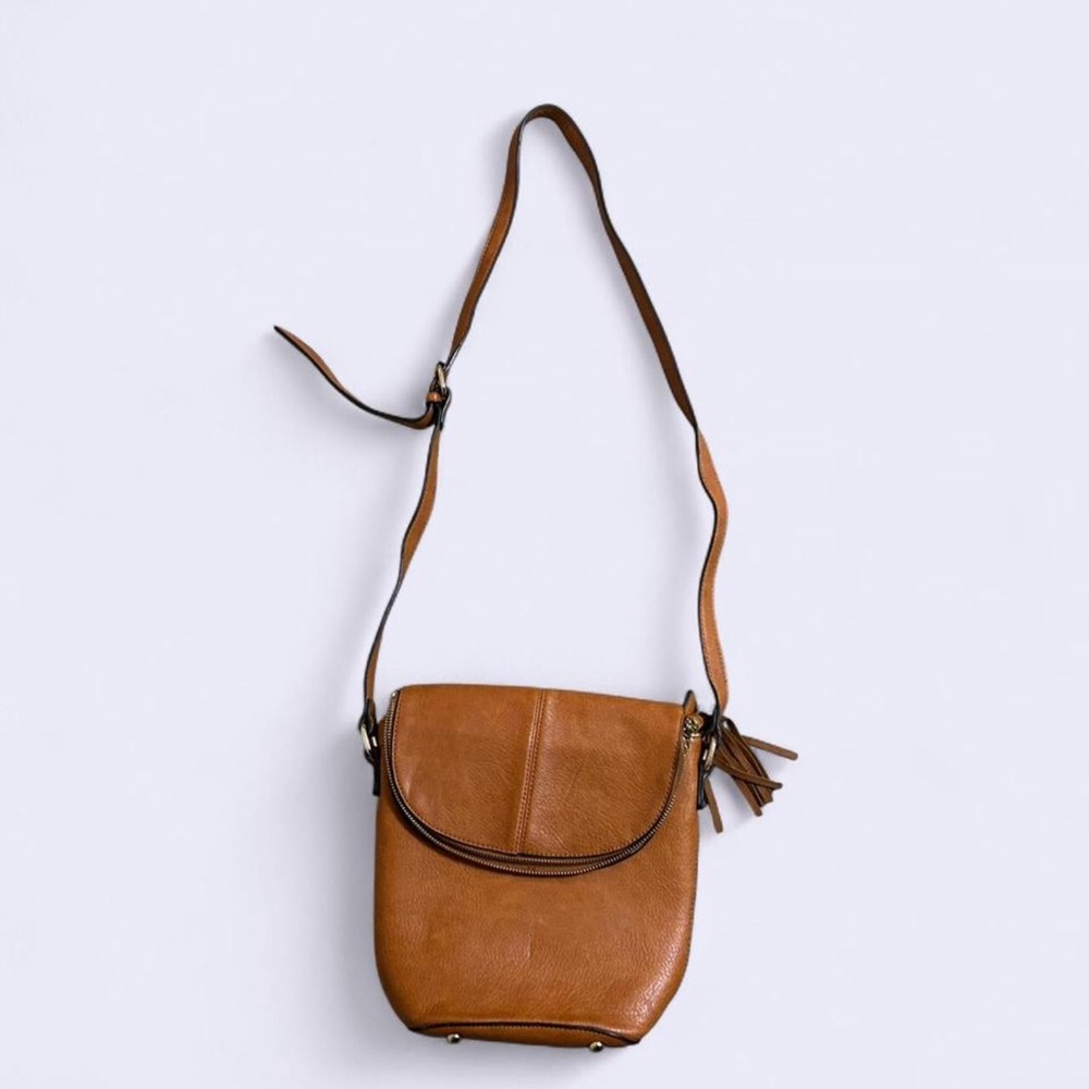 Tan Leather Crossbody Bag